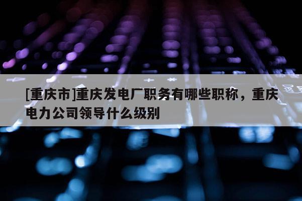 [重慶市]重慶發(fā)電廠職務(wù)有哪些職稱，重慶電力公司領(lǐng)導(dǎo)什么級別