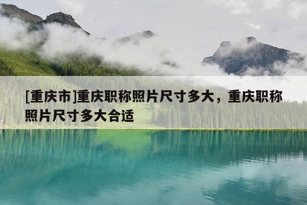 [重慶市]重慶職稱照片尺寸多大，重慶職稱照片尺寸多大合適