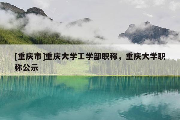 [重慶市]重慶大學(xué)工學(xué)部職稱，重慶大學(xué)職稱公示
